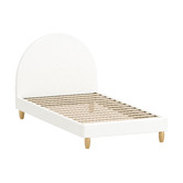 Temple &amp; Webster White Seraphine Boucle Bed