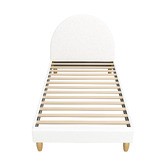 Temple &amp; Webster White Seraphine Boucle Bed