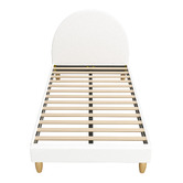 Temple &amp; Webster White Seraphine Boucle Bed