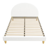 Temple &amp; Webster White Seraphine Boucle Bed