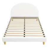 Temple &amp; Webster White Seraphine Boucle Bed