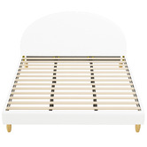 Temple &amp; Webster White Seraphine Boucle Bed