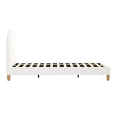 Temple &amp; Webster White Seraphine Boucle Bed