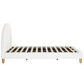 Temple &amp; Webster White Seraphine Boucle Bed