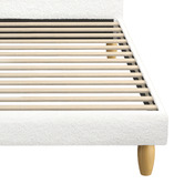 Temple &amp; Webster White Seraphine Boucle Bed