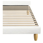 Temple &amp; Webster White Seraphine Boucle Bed