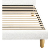 Temple &amp; Webster White Seraphine Boucle Bed