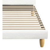 Temple &amp; Webster White Seraphine Boucle Bed