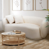 Temple &amp; Webster Millie 3 Seater Rounded Teddy Sofa