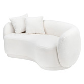 Temple &amp; Webster Millie 3 Seater Rounded Teddy Sofa