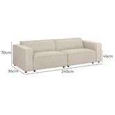 Temple &amp; Webster Russo 3 Seater Sofa