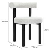 Temple &amp; Webster Roselin Boucle Dining Chairs