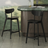 Temple &amp; Webster 65cm Larsen Rubberwood Barstools