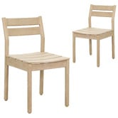 Temple &amp; Webster Palm Timber Outdoor Dining Chairs