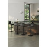 Temple &amp; Webster Boston Faux Leather Adjustable Bar Stools