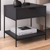 Temple &amp; Webster Black Baxter Bedside Table