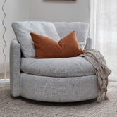 Temple &amp; Webster Mellow Premium Swivel Oversized Armchair