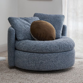 Temple &amp; Webster Mellow Premium Swivel Oversized Armchair