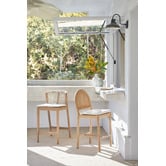 Temple &amp; Webster 67.4cm Corfu Acacia Wood Outdoor Bar Stools