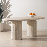 Temple &amp; Webster 8 Seater Hallie Concrete Outdoor Dining Table