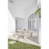 Temple &amp; Webster 8 Seater Hallie Concrete Outdoor Dining Table