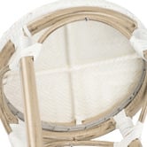 Temple &amp; Webster 76cm White Paris PE Rattan Outdoor Cafe Barstool
