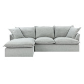 Temple &amp; Webster Seafoam Softy Premium 3 Seater Slipcover Sofa with Chaise
