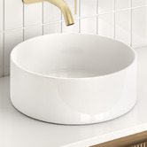 Temple &amp; Webster Sabina 355mm White Round Ceramic Above Counter Basin
