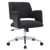 Temple &amp; Webster Black Simms Upholstered Office Chair