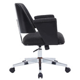 Temple &amp; Webster Black Simms Upholstered Office Chair