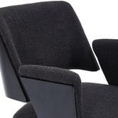 Temple &amp; Webster Black Simms Upholstered Office Chair