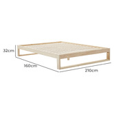 Temple &amp; Webster Finlay Wooden Bed Base