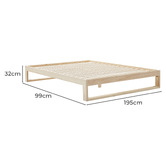 Temple &amp; Webster Finlay Wooden Bed Base