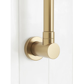 Temple &amp; Webster Clovelly Brushed Gold Round Shower Arm &amp; Head