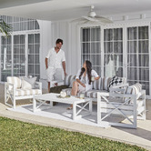 Temple &amp; Webster Hamptons Aluminium Outdoor Coffee Table