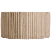 Temple &amp; Webster Audrey Travertine-look Outdoor Coffee Table
