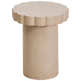 Temple &amp; Webster Clovelly Travertine-look Outdoor Side Table