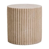 Temple &amp; Webster Audrey Travertine-look Outdoor Side Table