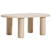 Temple &amp; Webster Byron Travertine-look Outdoor Coffee Table