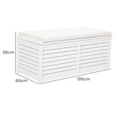 Temple &amp; Webster 2 Seater Malibu Aluminium Outdoor Storage Bench