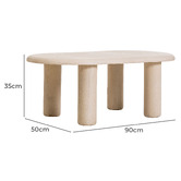 Temple &amp; Webster Byron Travertine-look Outdoor Coffee Table