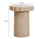 Temple &amp; Webster Clovelly Travertine-look Outdoor Side Table