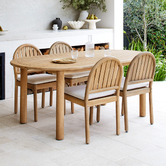 Temple &amp; Webster 4 Seater Corfu Outdoor Dining Table &amp; Chair Set
