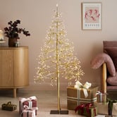 Temple &amp; Webster 135cm Gold Pre-Lit Twig Tree