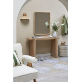 Temple &amp; Webster Romie Curved Wood Wall Mirror