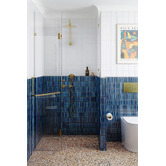Temple &amp; Webster Clovelly Brushed Gold Round Shower Arm &amp; Head