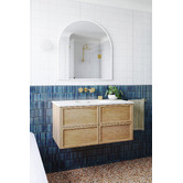 Temple &amp; Webster Cali 900mm Wall-Hung Single Vanity with Integrated Basin