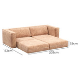 Temple &amp; Webster Porto 4 Seater Queen Sofa Bed