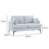 Temple &amp; Webster Harry 2 Seater Upholstered Sofa