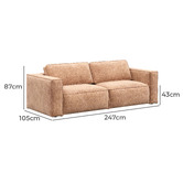 Temple &amp; Webster Porto 4 Seater Queen Sofa Bed